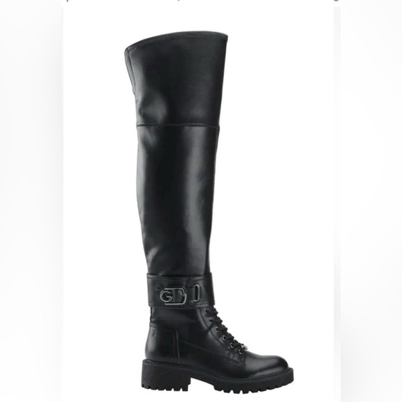 G by Guess Shoes - NWOT G by Guess Black Knee-High Combat Boots
